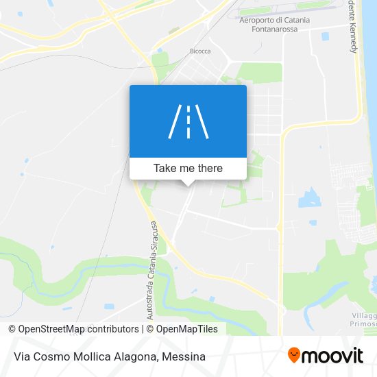 Via Cosmo Mollica Alagona map