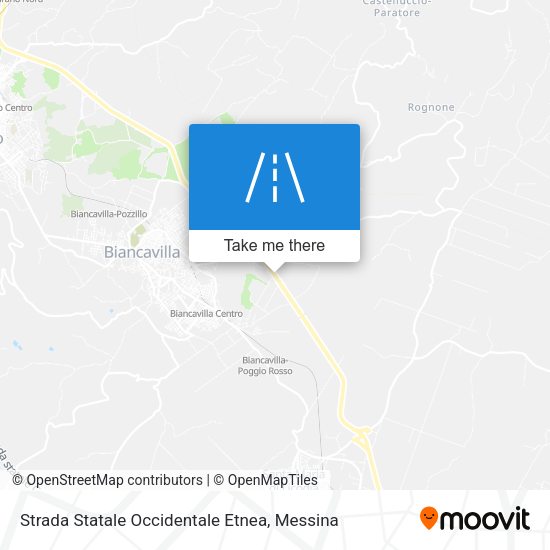 Strada Statale Occidentale Etnea map