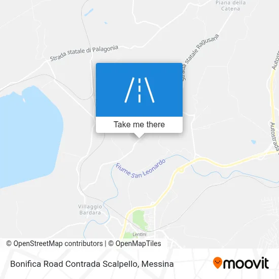 Bonifica Road Contrada Scalpello map