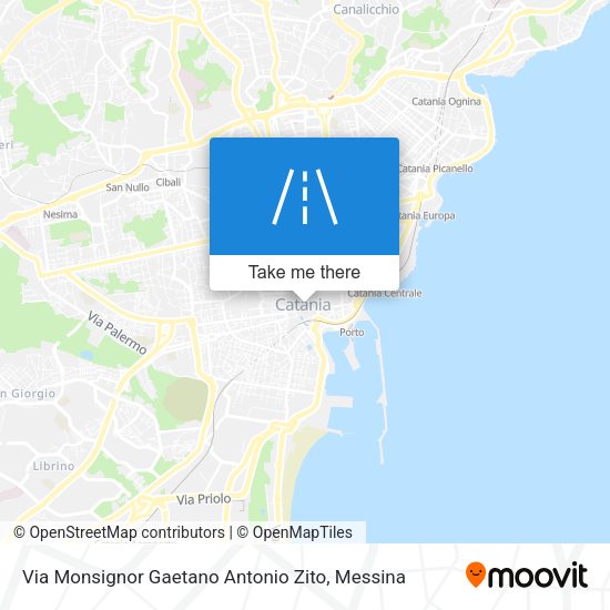 Via Monsignor Gaetano Antonio Zito map
