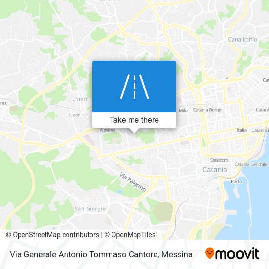 Via Generale Antonio Tommaso Cantore map