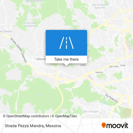 Road Pezza Mandra map