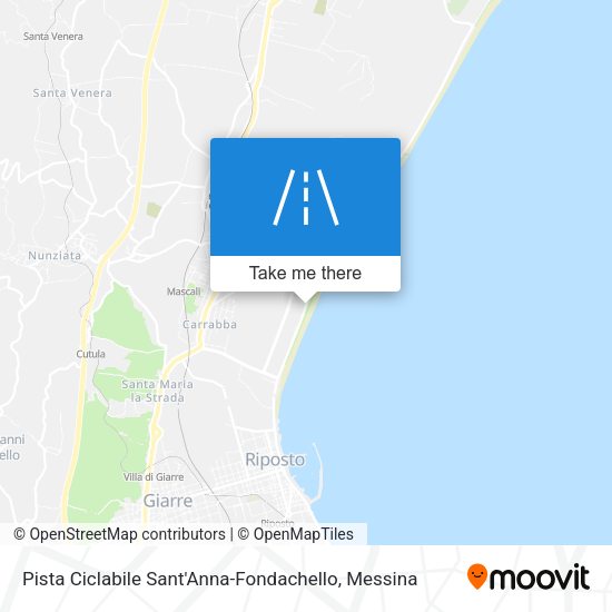 Pista Ciclabile Sant'Anna-Fondachello map