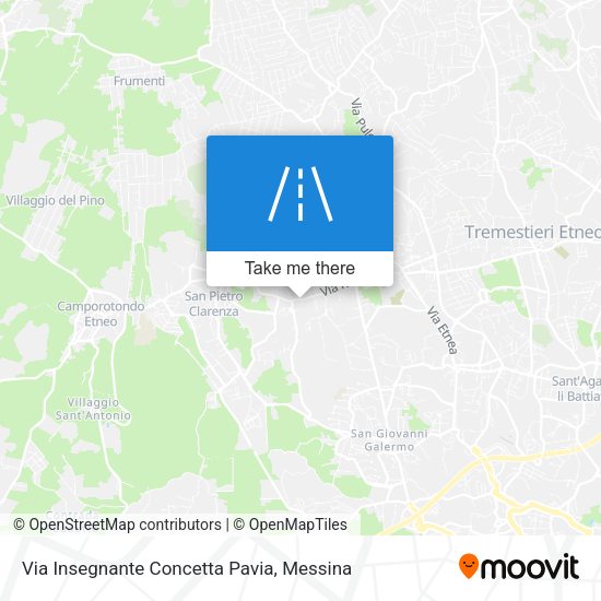 Via Insegnante Concetta Pavia map