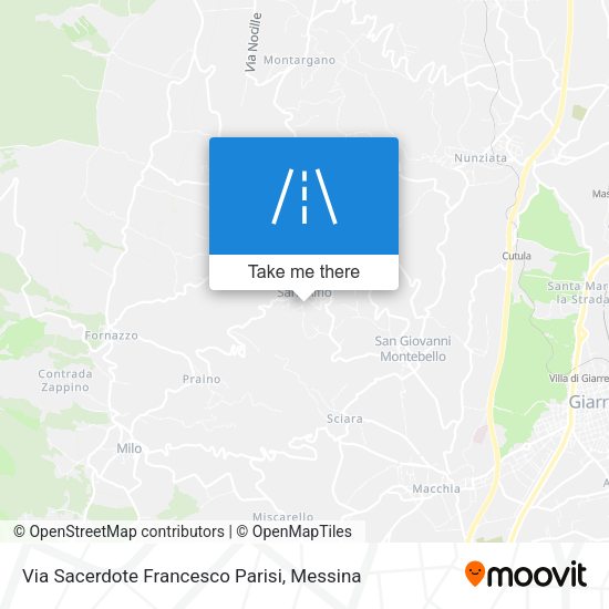 Via Sacerdote Francesco Parisi map