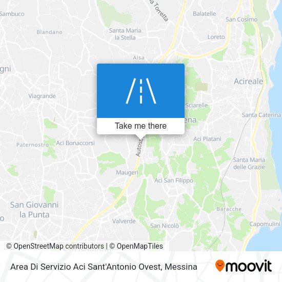 Area Di Servizio Aci Sant'Antonio Ovest map