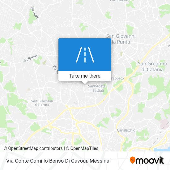Via Conte Camillo Benso Di Cavour map