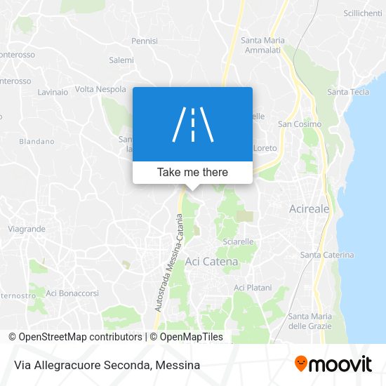 Via Allegracuore Seconda map