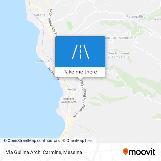 Via Gullina Archi Carmine map
