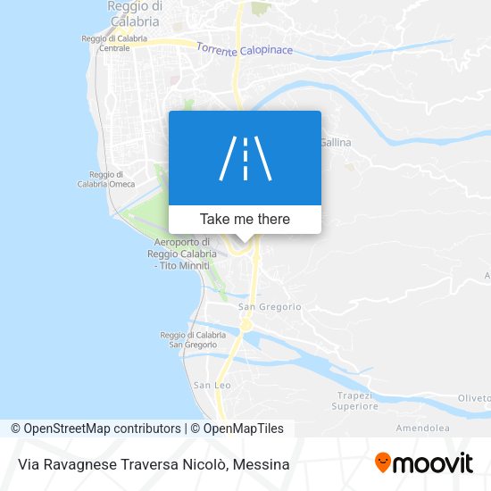 Via Ravagnese Traversa Nicolò map