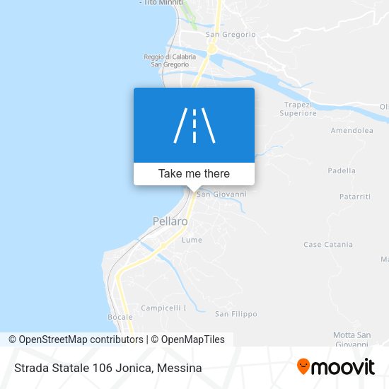 Strada Statale 106 Jonica map