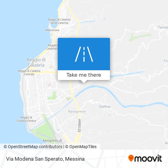 Via Modena San Sperato map