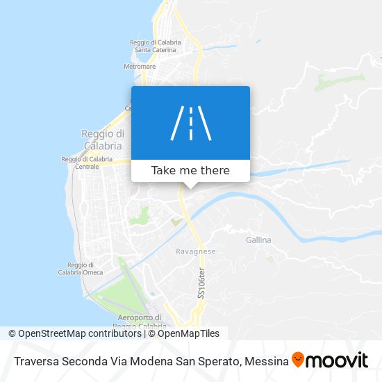 Traversa Seconda Via Modena San Sperato map