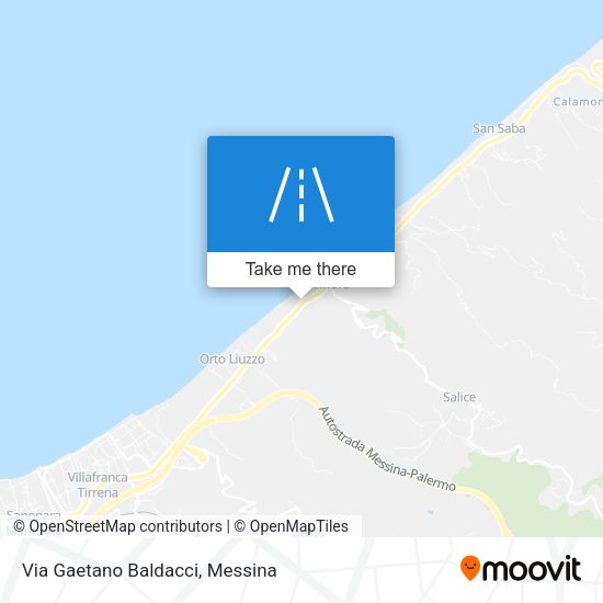Via Gaetano Baldacci map