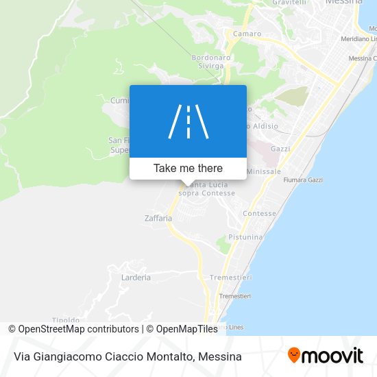Via Giangiacomo Ciaccio Montalto map