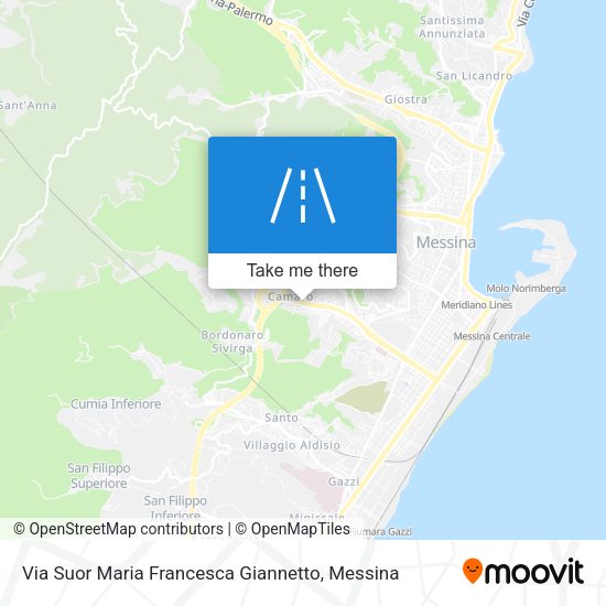 Via Suor Maria Francesca Giannetto map