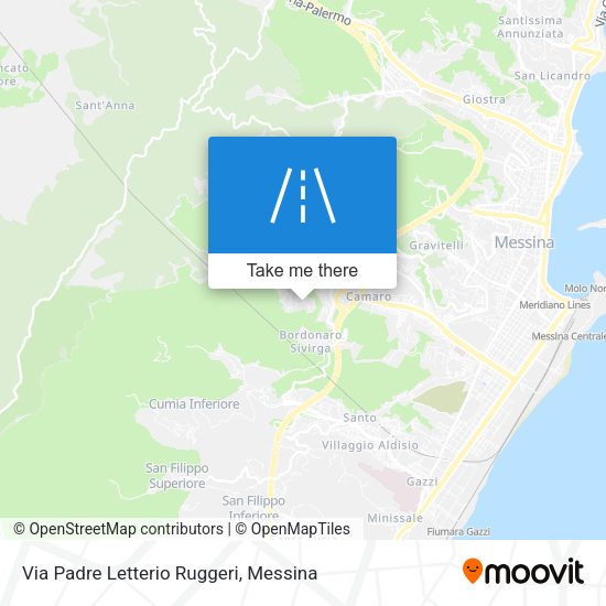 Via Padre Letterio Ruggeri map