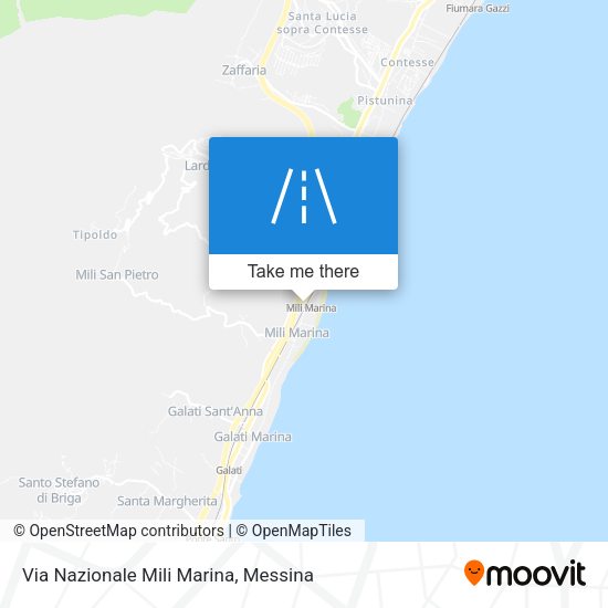 Via Nazionale Mili Marina map