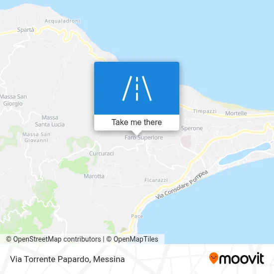 Via Torrente Papardo map