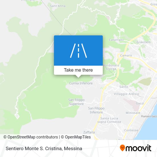 Sentiero Monte S. Cristina map