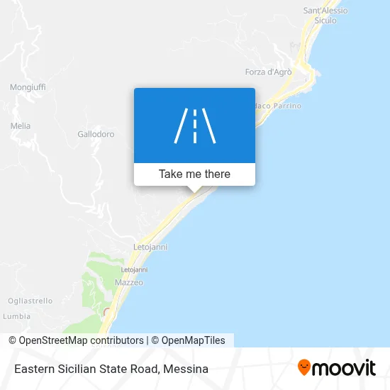 Eastern Sicilian State Road map