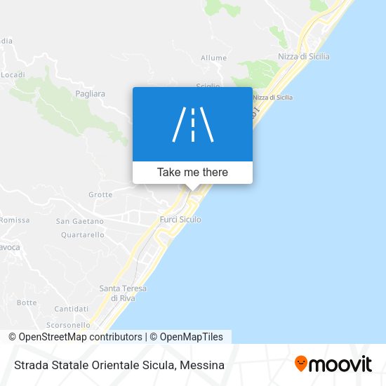 Strada Statale Orientale Sicula map