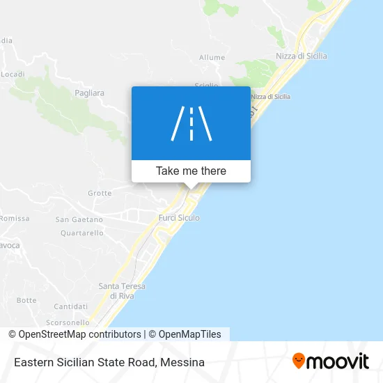 Eastern Sicilian State Road map