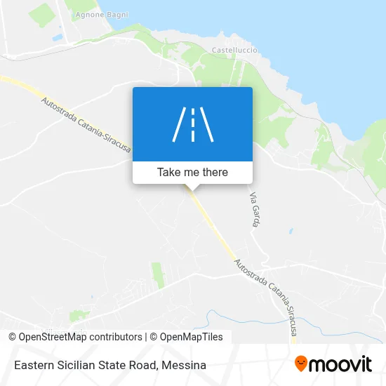 Eastern Sicilian State Road map