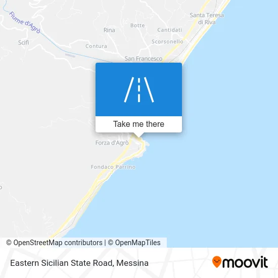 Eastern Sicilian State Road map