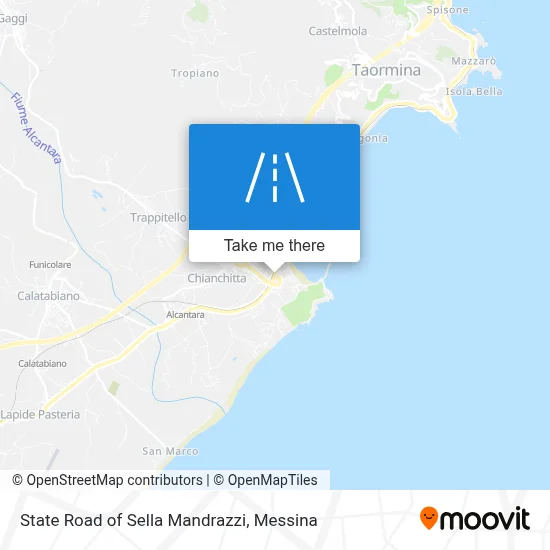 State Road of Sella Mandrazzi map