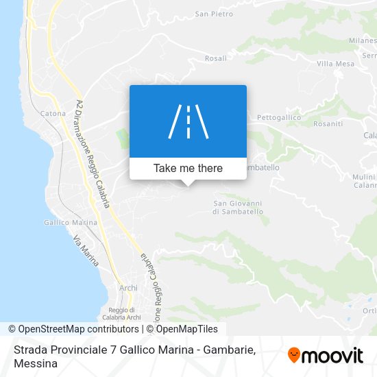Strada Provinciale 7 Gallico Marina - Gambarie map