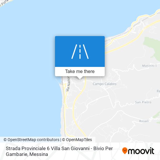 Strada Provinciale 6 Villa San Giovanni - Bivio Per Gambarie map