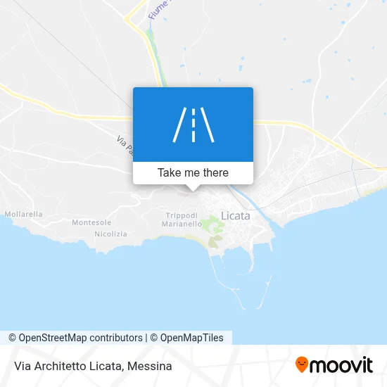 Via Architetto Licata map