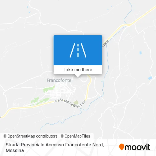 Strada Provinciale Accesso Francofonte Nord map