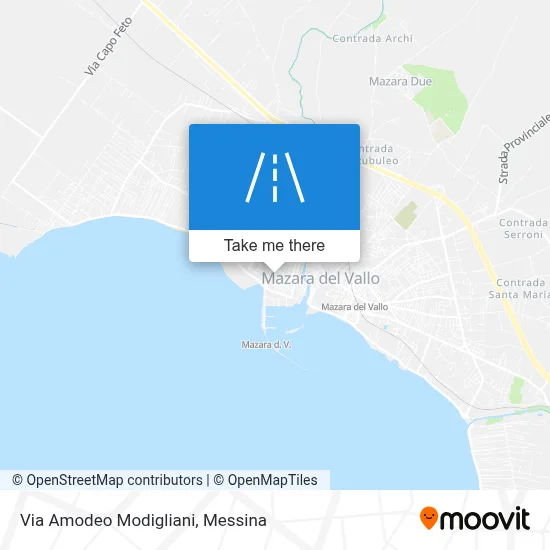 Via Amodeo Modigliani map