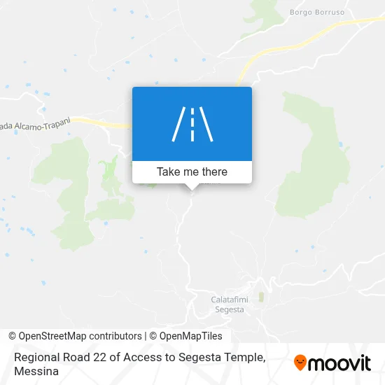 Regional Road 22 of Access to Segesta Temple map