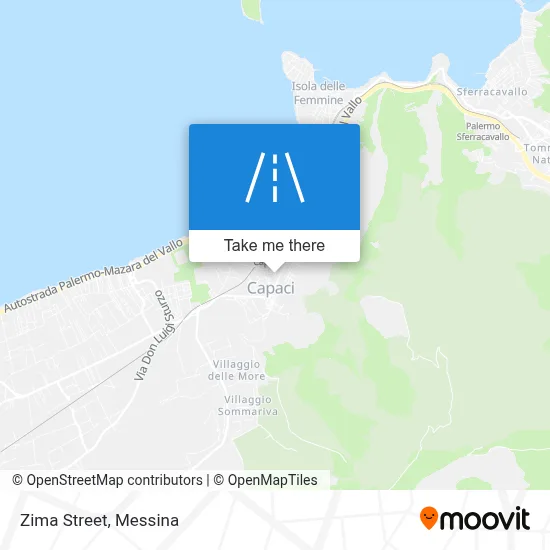 Zima Street map
