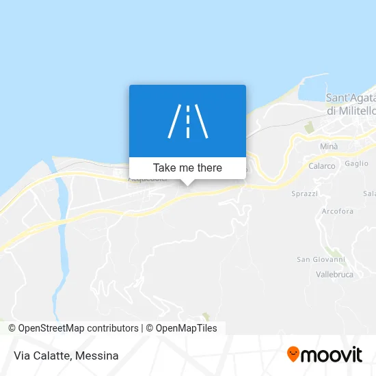 Via Calatte map