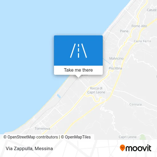 Via Zappulla map