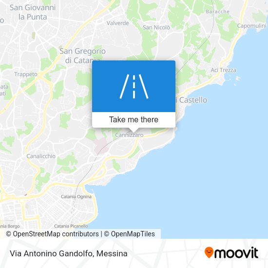 Via Antonino Gandolfo map