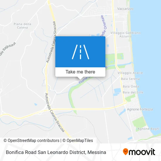 Bonifica Road San Leonardo District map