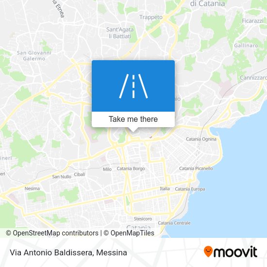 Via Antonio Baldissera map