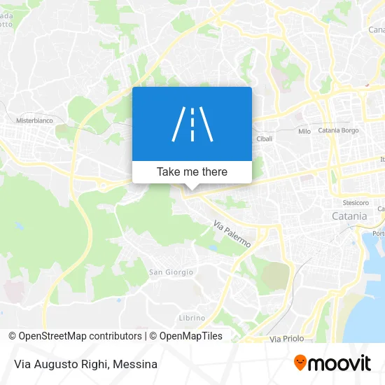 Via Augusto Righi map