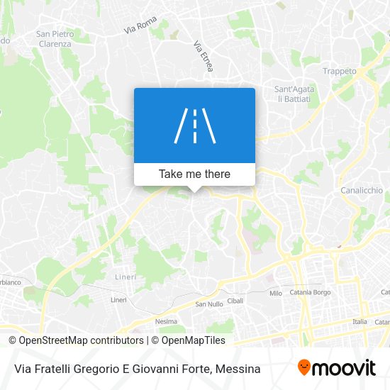 Via Fratelli Gregorio E Giovanni Forte map