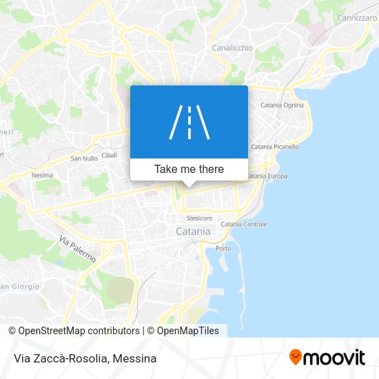 Via Zaccà-Rosolia map