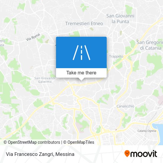 Via Francesco Zangrì map