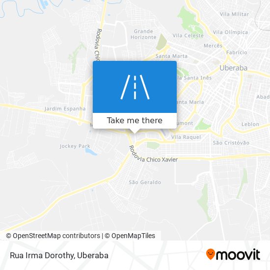 Rua Irma Dorothy map