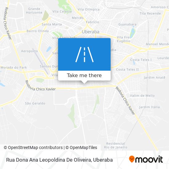 Mapa Rua Dona Ana Leopoldina De Oliveira