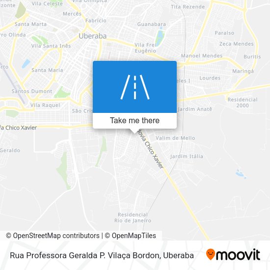 Rua Professora Geralda P. Vilaça Bordon map