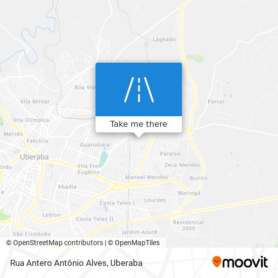 Rua Antero Antônio Alves map